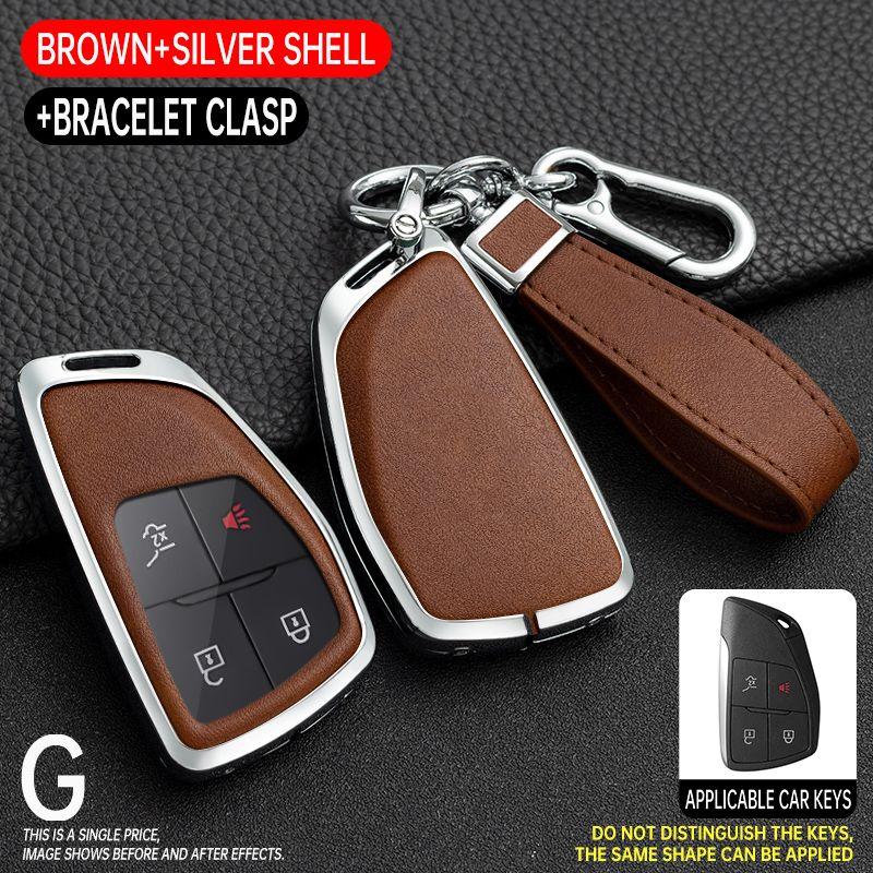 Car Key Cover Remote Fobs Case Protector Bag Auto Accessories For Chevrolet Suburban Tahoe   Gmc Sierra Denali Yukon At4