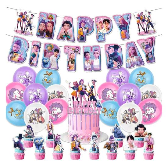 K-POP Witch Squad Birthday Party Decor Kit Themed Banner Balloons And Signsfor Music Dance