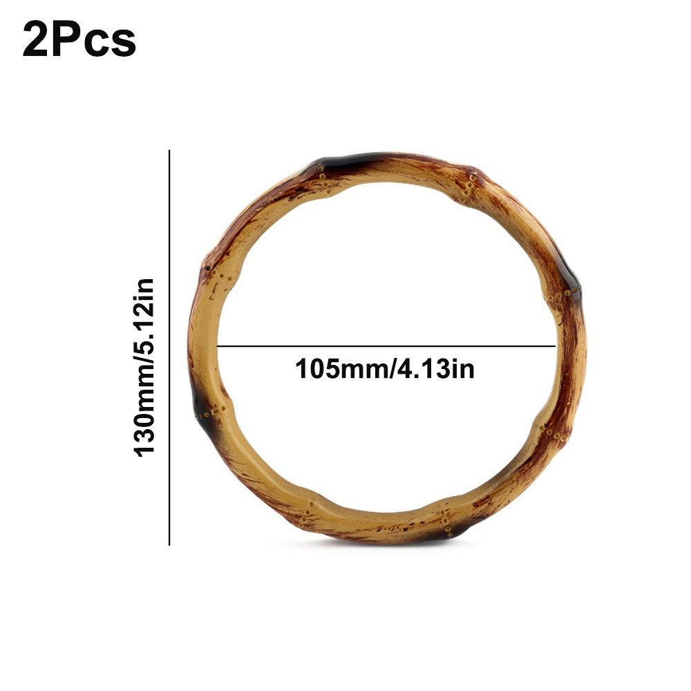 DIY Craft Projects Round Bamboo Handbag Handle Plastic Retro Bag Handle Beach Bag Handles