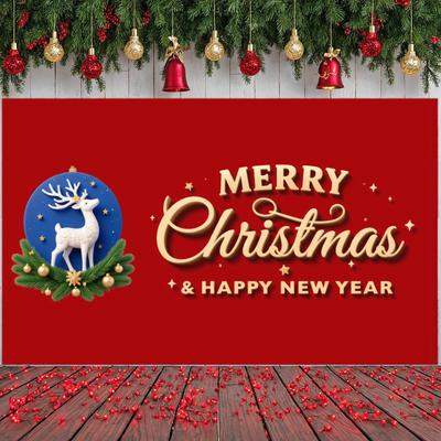 Christmas Party Banner Christmas Tree Christmas Decor Banner Holiday Banner Holiday Theme For Holiday Event Indoor Decoration
