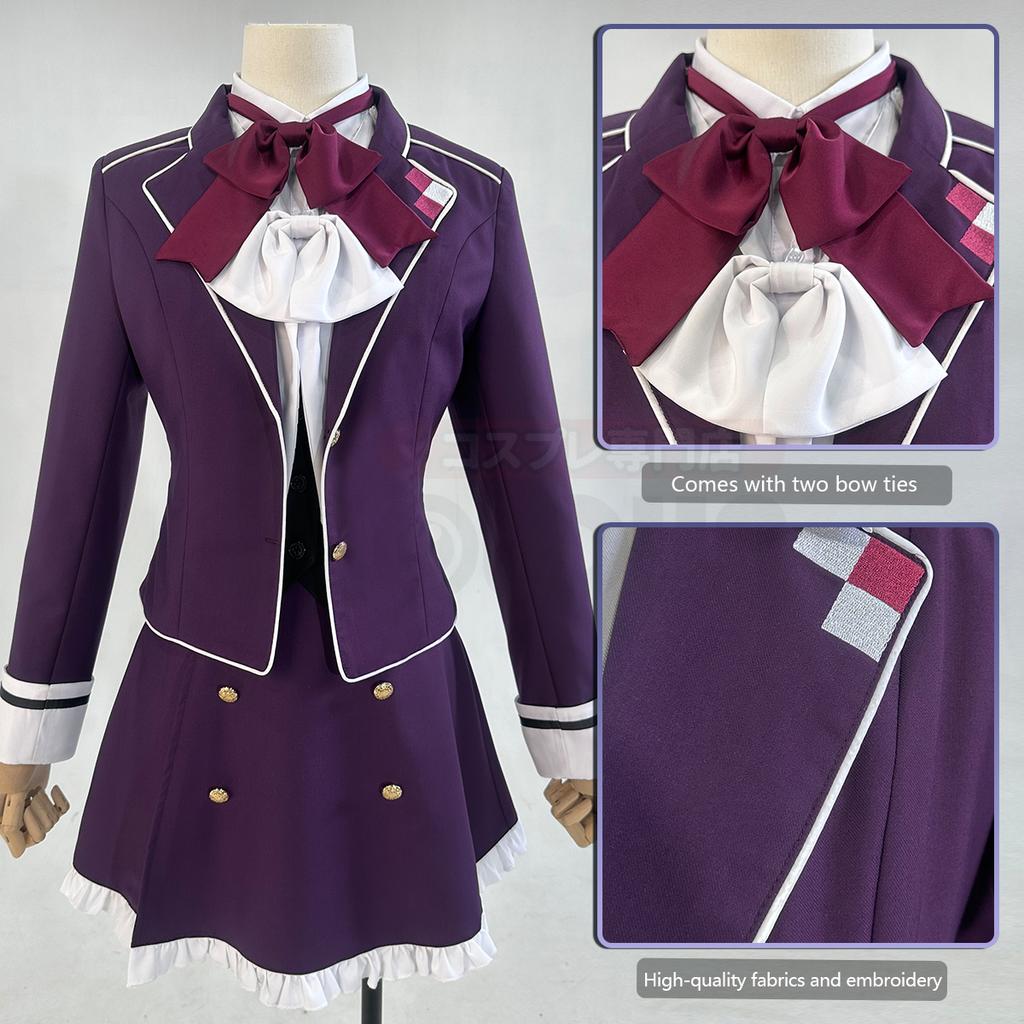SCIONE Diabolik Lovers Anime Komori Yui Cosplay Costume School Uniform Embroidery Suit Vest Skirt Shirt  Bow Ties Halloween Cosplay Costume