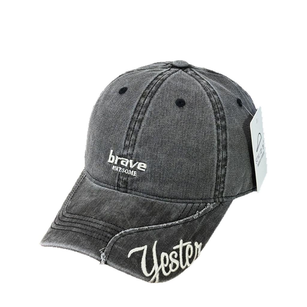 Fashion Hat New Fashion Side Letters Retro Old Soft Top Baseball Cap Women's Spring and Summer Sunscreen Sun Hat Men's Cap