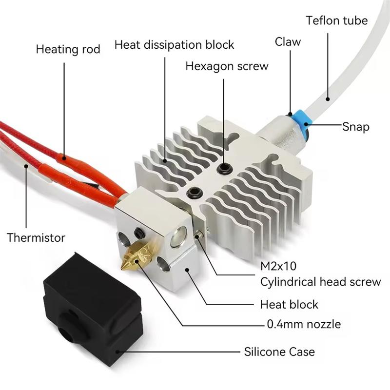 Piesă imprimantă 3D pentru Ender 3 Neo Kit Hotend J-head 24V 40W Ender 3 V2 Neo Ender 3 Max Neo Kit Hotend Bloc Încălzire Încălzitor Termistor