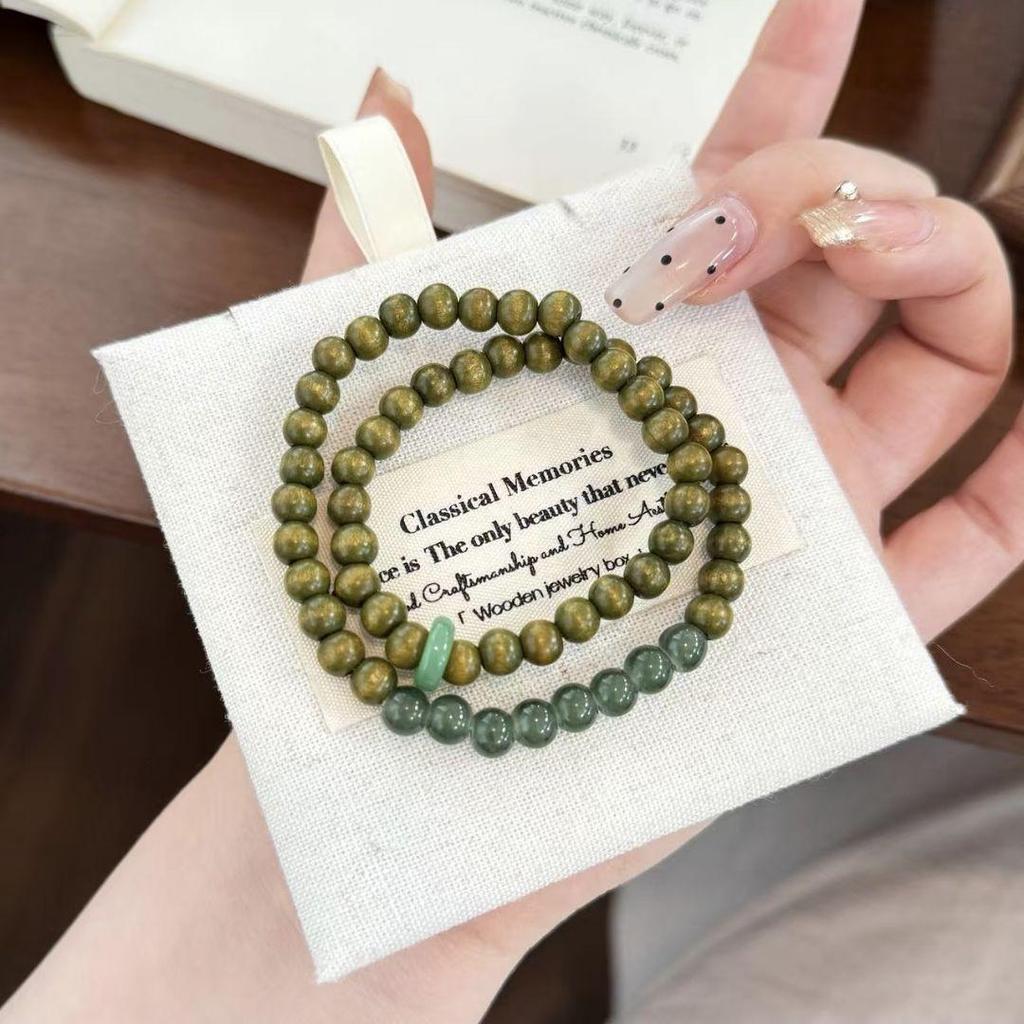 Retro Chinese Bamboo Beaded Bracelet - High-End Bestie Gift