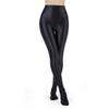 Dames Metalliske Falske Todelte Tights Høy Midje Yoga Fitness Leggings