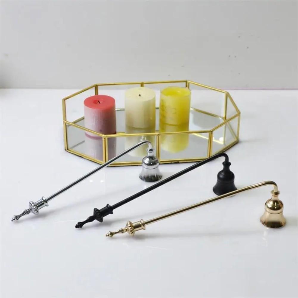 Elegant Bell Shaped Candle Wick Trimmer Long Handle Turn Off Extinguisher Candle Blower Flame Snuffer Home