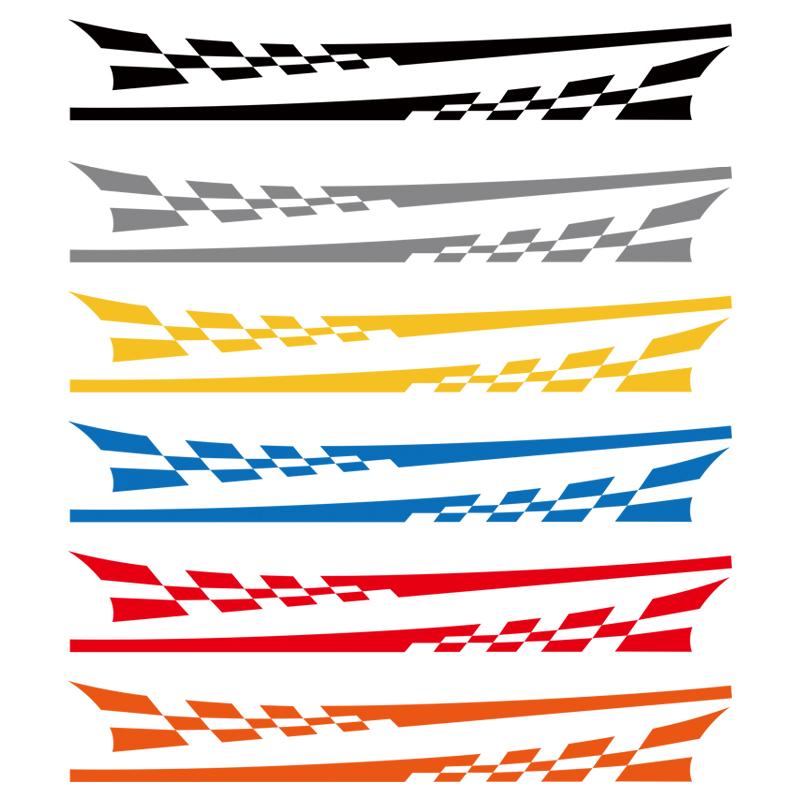 2pcs Car Vinyl Wrap Film - Racing Stripes & Camouflage Pattern DIY Decals for Auto Body Hood, Universal Fit Glossy Matte Finish