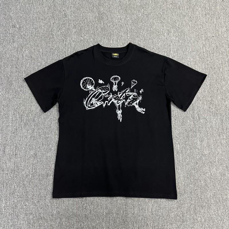 Unisex Streetwear Oversized Cotton Tee With Geometric Print Loose Fit Short Sleeve T-Shirt Men Women