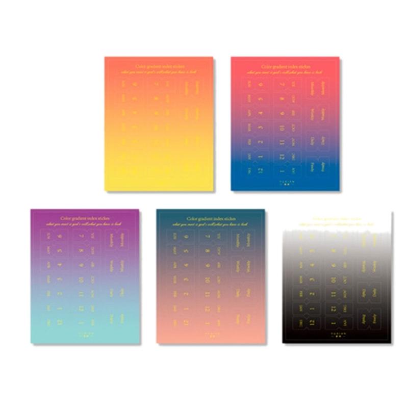 10 Sheets Adhesive Monthly Planner Tabs Monthly Plan Stickers Index Sticker Decorative Calendar Adhesive Index