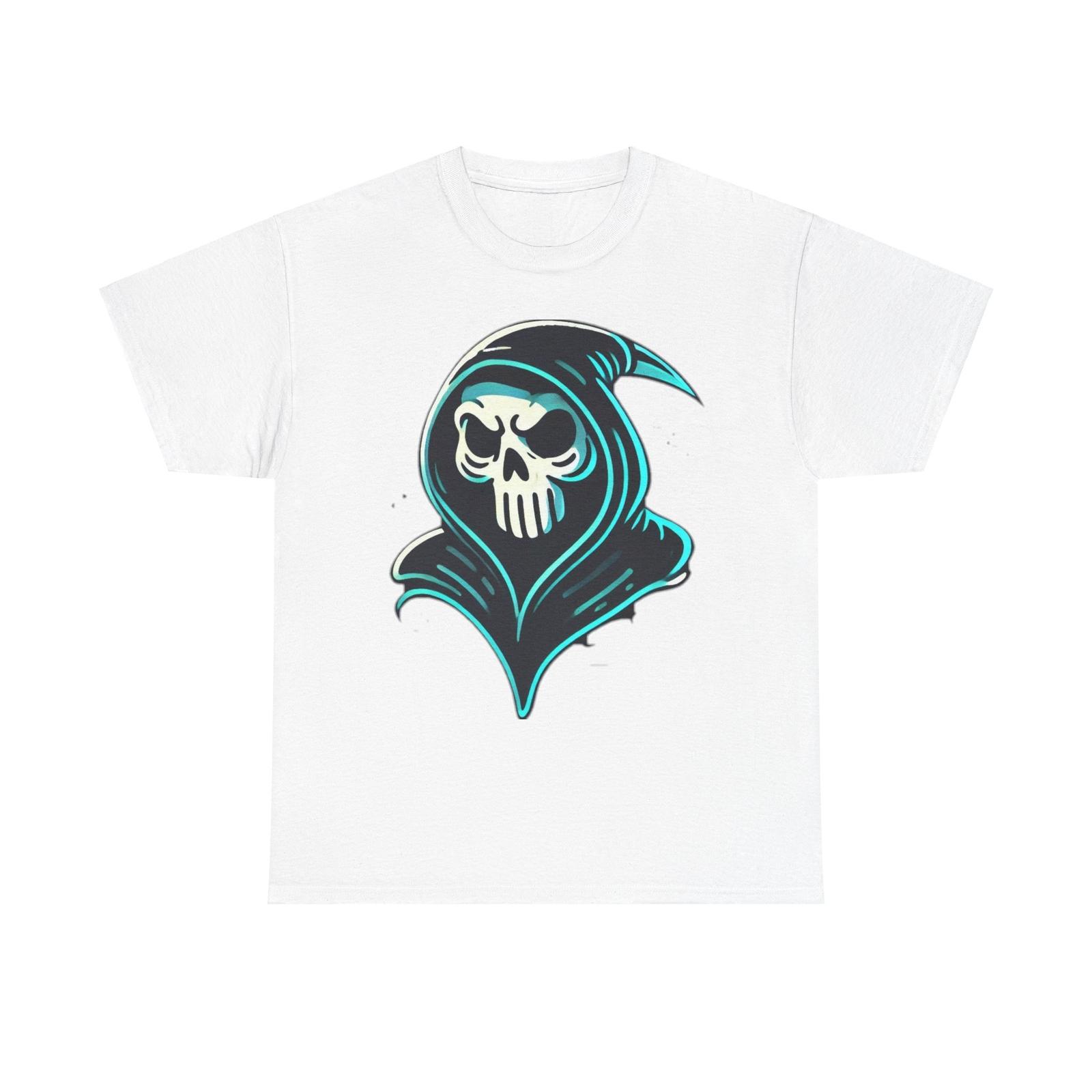 Cool Grim Reaper Tee, Gothic Aesthetic Shirt, Halloween Gift, Unisex Graphic S разноцветный