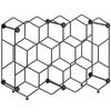 Wine Rack for 13 Bottles Bottle Rack with Honeycomb Design Adjustable Feet Anti-Tip Protection Metal 43 X 15.5 X 31 Cm Black