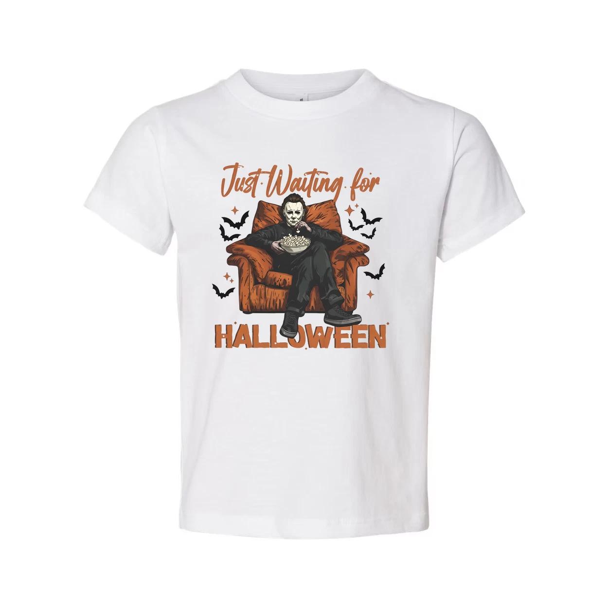 

Just Waiting For Halloween Unisex T Shirt Graphic Design 2XL