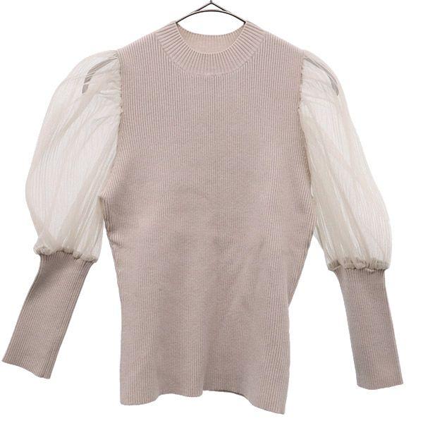 SNIDEL Long Sleeve Docking Rib Knit Sweater F Gurege Women Used