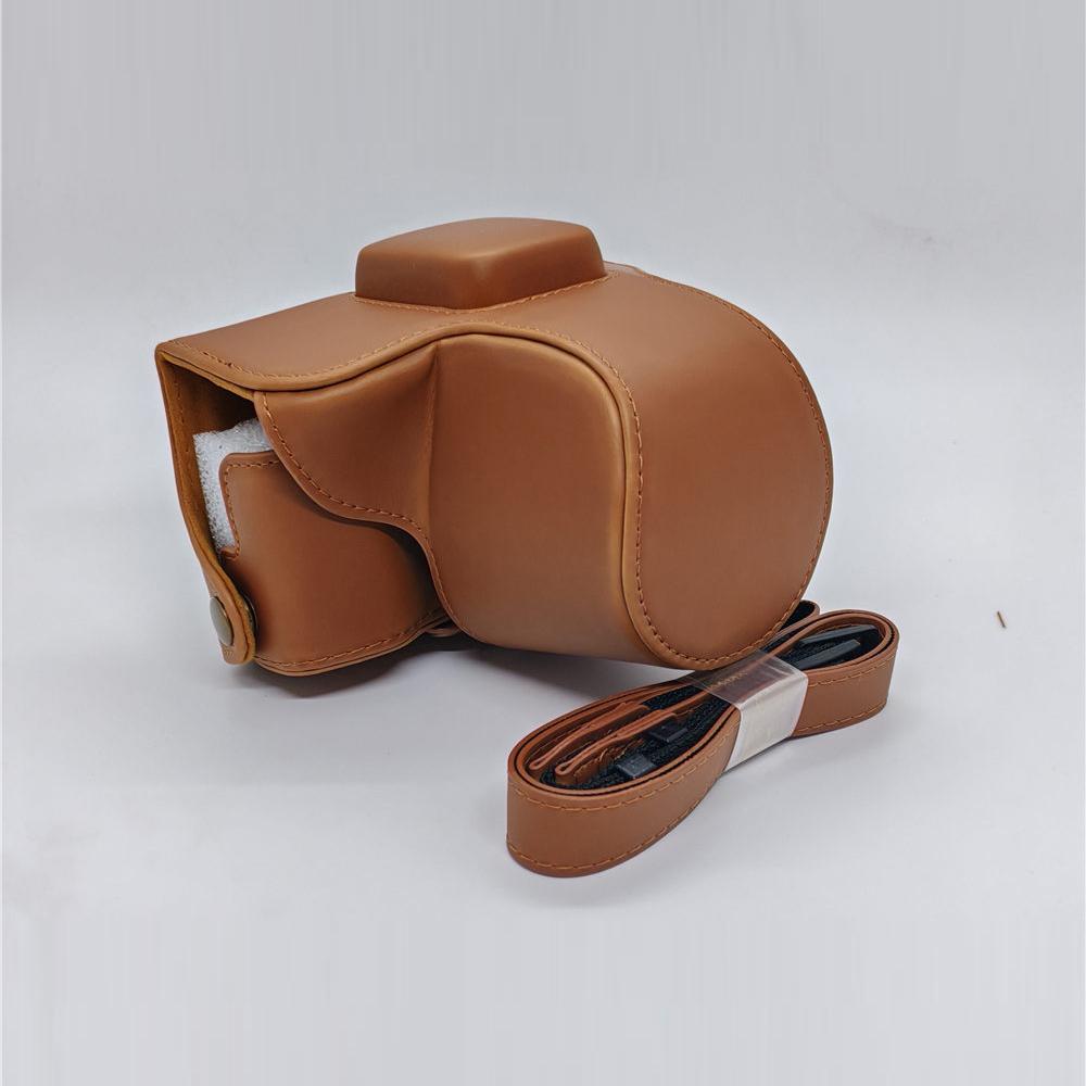 Torba/pokrowiec na aparat z PU skóry dla Olympus EPL7 EPL8 EPL9 E-PL7 E-PL8 E-PL9 Pełne pokrycie korpusu z paskiem