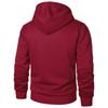 Men's Solid Color Zippered Fleece Hooded Sweatshirt Jacket Men's Sports Large Size Casual Fleece Sweatshirt Jacket