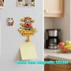 Creative Cartoon New Year Magnetic Sticker Traditional Blessing Refrigerator Sticker Cute Festive Lucky Magnetic Sticker Office