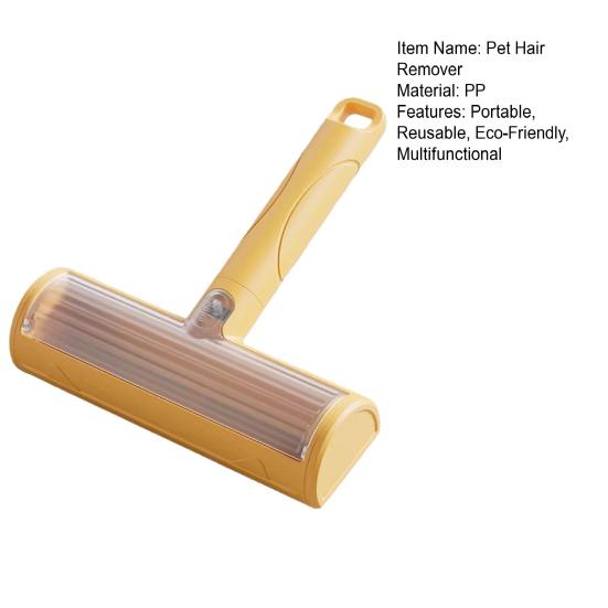 Pet Hair Remover Roller with Deshedding Brush Portable Cat Hair Remover Reusable Lint Roller for Cat And Dog Hair on Furniture Sofas Carpets Cars Rugs