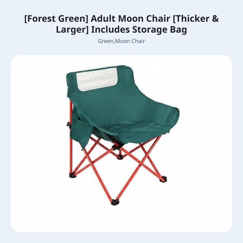 Padded Highspine Moon Chair Foldable Highspine Camp Chair Lightweight Stable Base For Outdoor Lovers