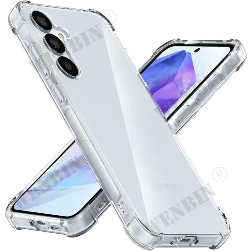 

Transparent TPU Shockproof Case For Samsung A56 A55 A36 A35 A16 A15 5G Protective Cover Capa Coque Funda Galaxy A15 (4G 5G) чистий