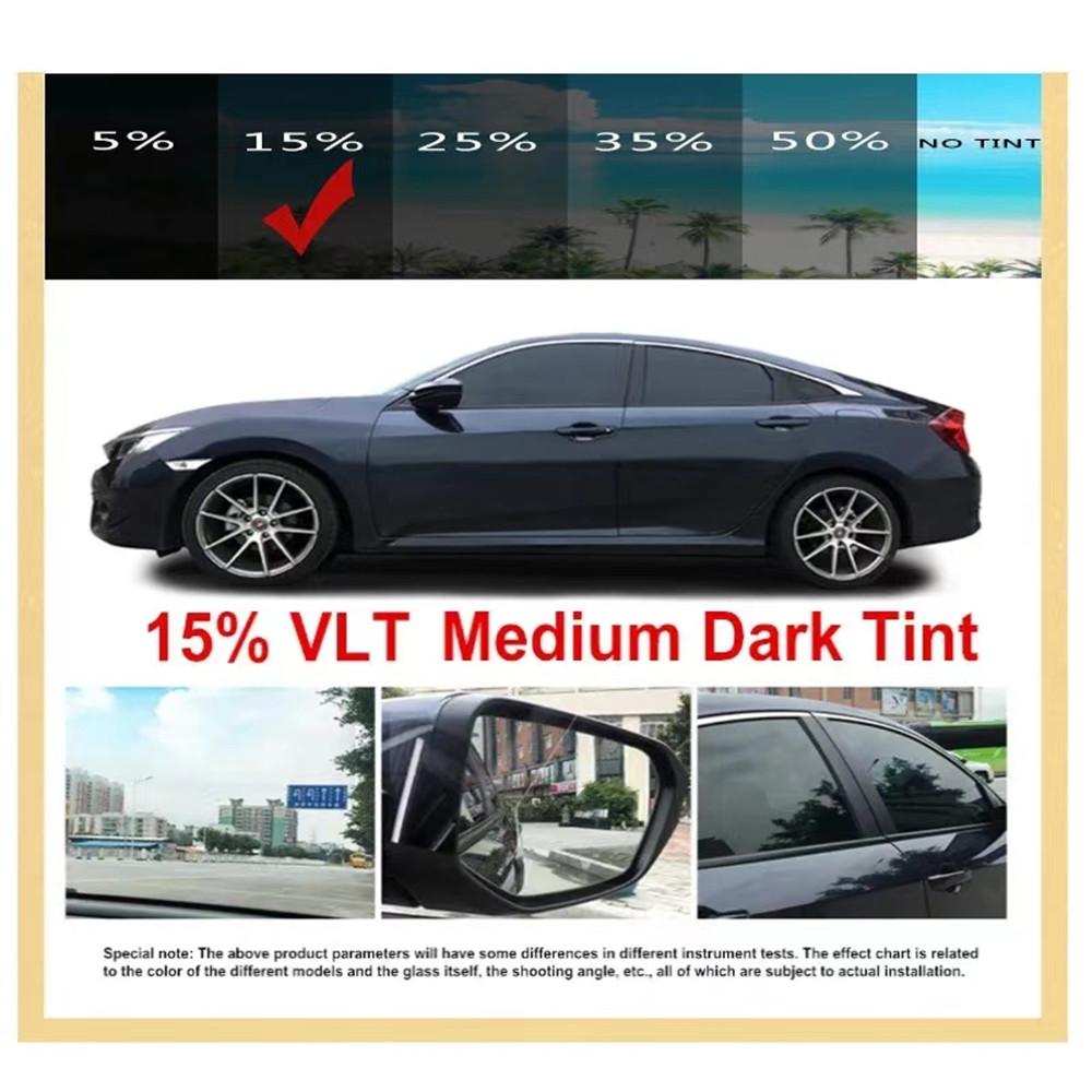 Window Tint Film UV Heat Reflective Home Office Glass Heat Solar UV Protector Sun Shade Film 3Mx50CM VLT Car Body Tint FilmWindshield Sunshades 1