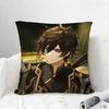 Game Genshin Impact Zhongli Cushion Cover Natural Linen Pillowcase Set AllinOne Decor for Sofa Bedroom  Chair