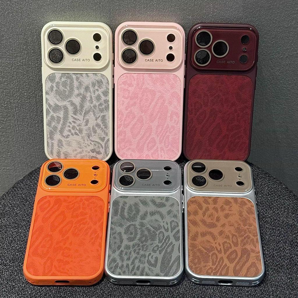 17 Pro Max Leopard Print Sticker Skin with iPhone 16 Lens Film Protection