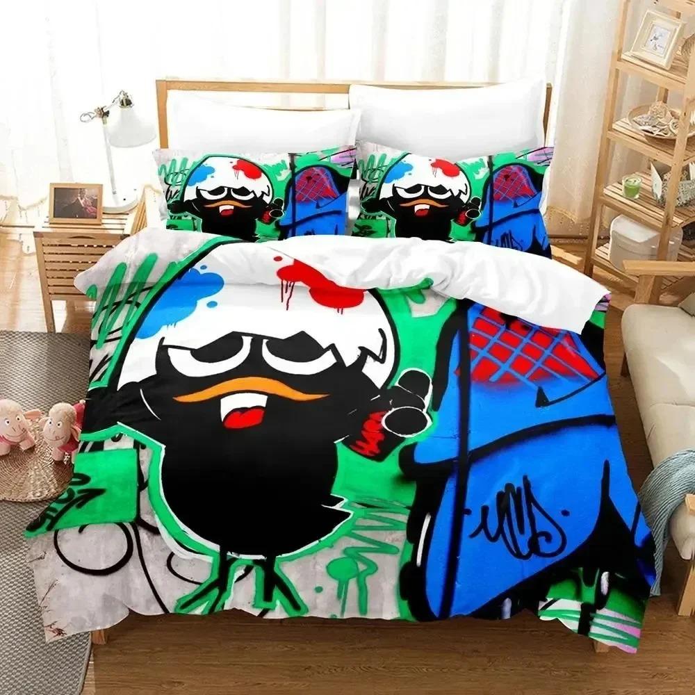Comforter Anime Calimeros Bedding Set 3D Printed Suitable For Bedroom Kids Home Textile