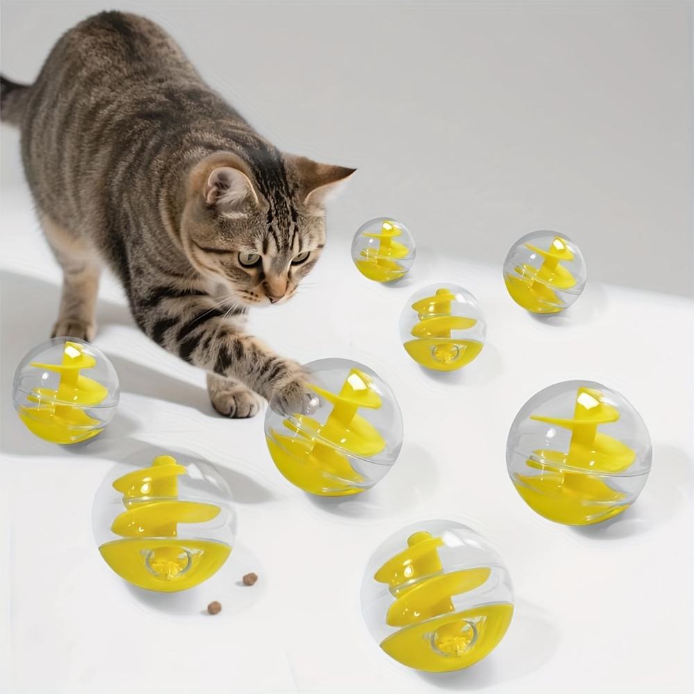 Pet Spiral Treat Dispenser Ball Toy for Cats, Red Treat Dispenser Ball