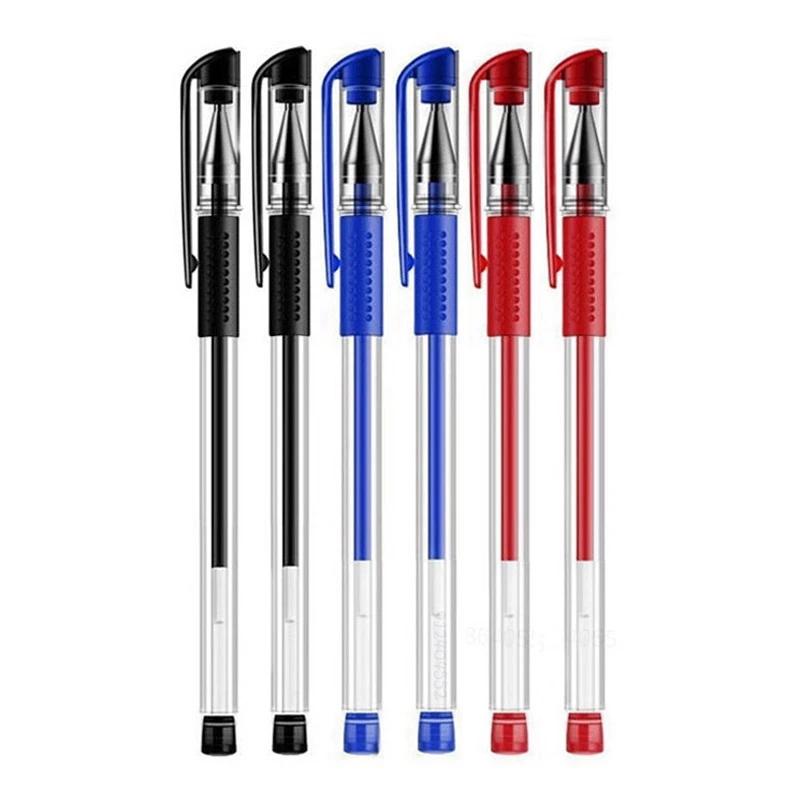 6-25Pc 05mm Gel Pen Kit Neutral Pen Black/Blue/Red Color Replacable Refill Smooth Writing School Stationery Supplies
