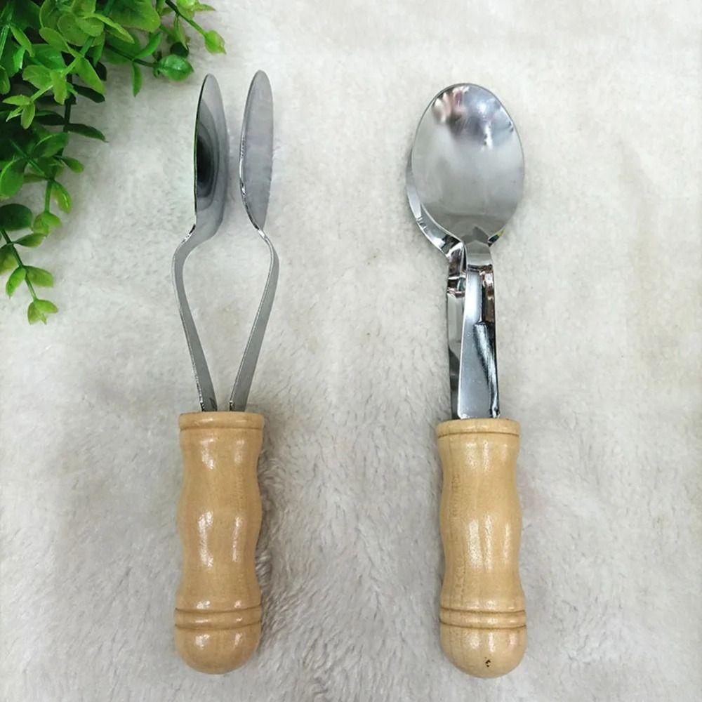 20CM Musical Spoons Wooden Handle Spoon Musical Instrument Percussion Instrument Accessories
