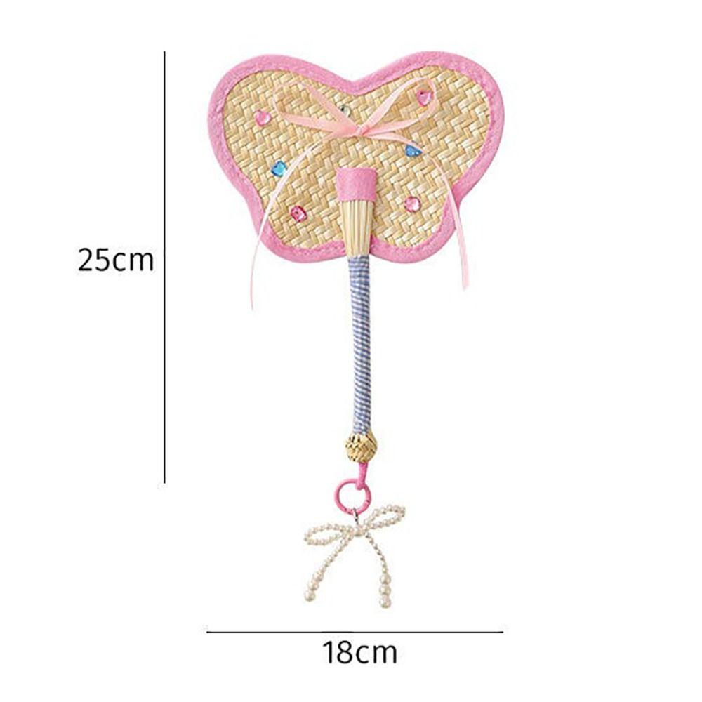 Hand-cranked Pu Fan Bamboo Handheld Fan Portable Bamboo Weaving Fan Home Decor