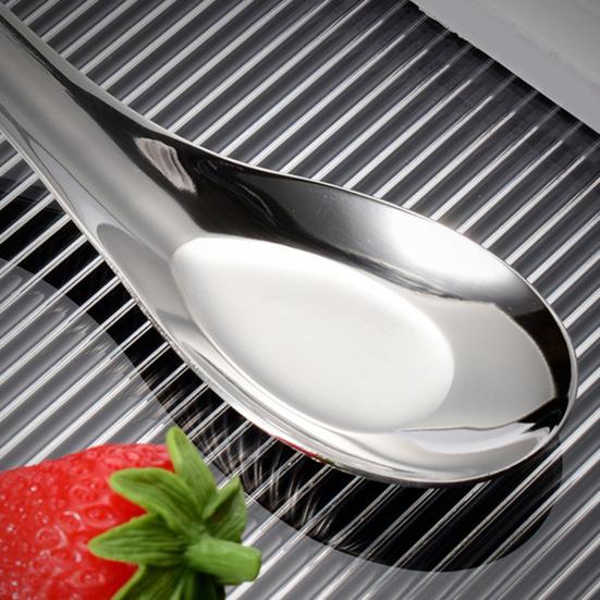Asian Soup Spoon Stainless Steel Dinner Spoon Mirror Polished Chinese Soup Spoon for Bouillon Dessert Cereal Ramen Noodles Wonton Pho Thai