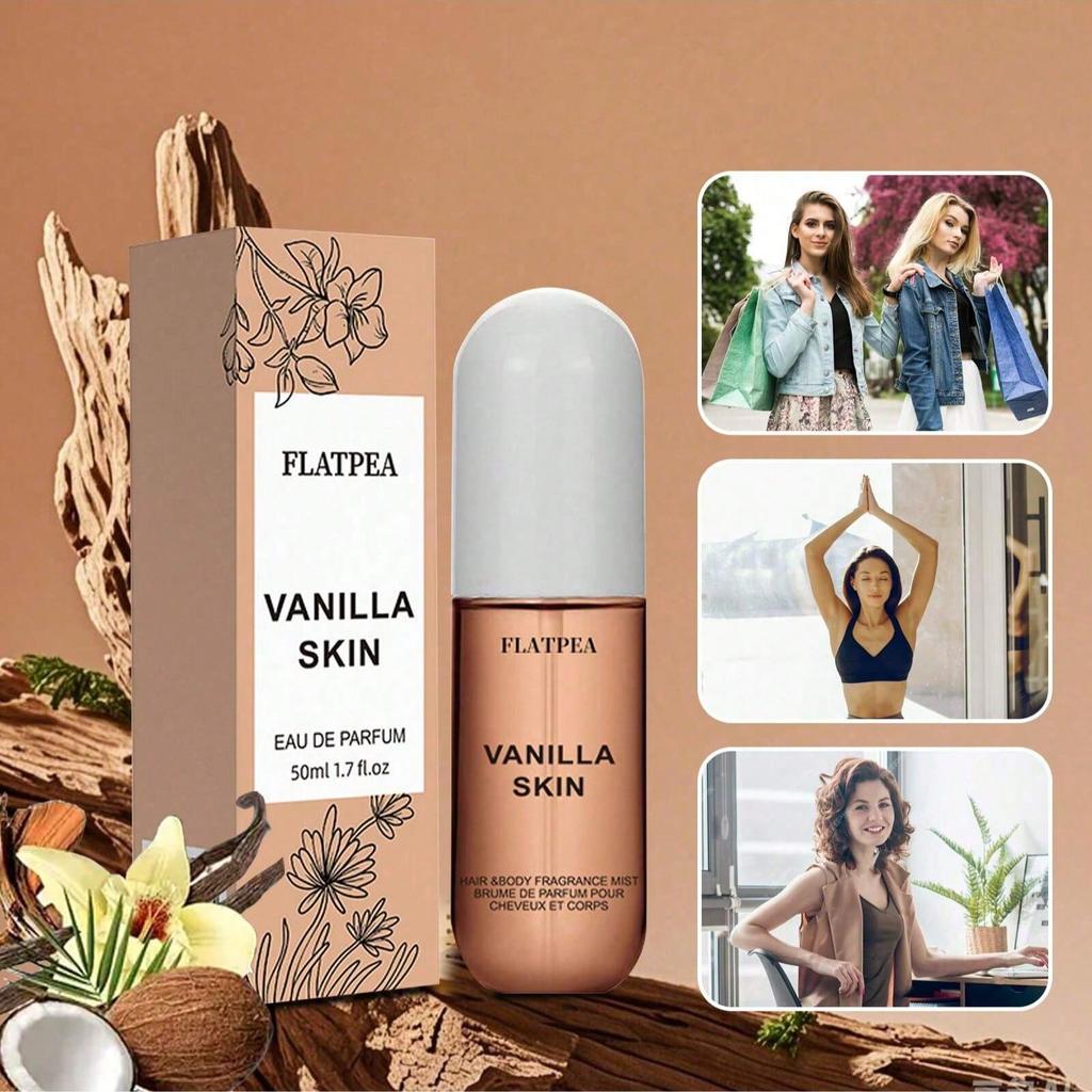 Coconut Vanilla Body Spray 50ml Alcohol-free Long-lasting Fragrance Ideal for Office Holiday Travel Essentials