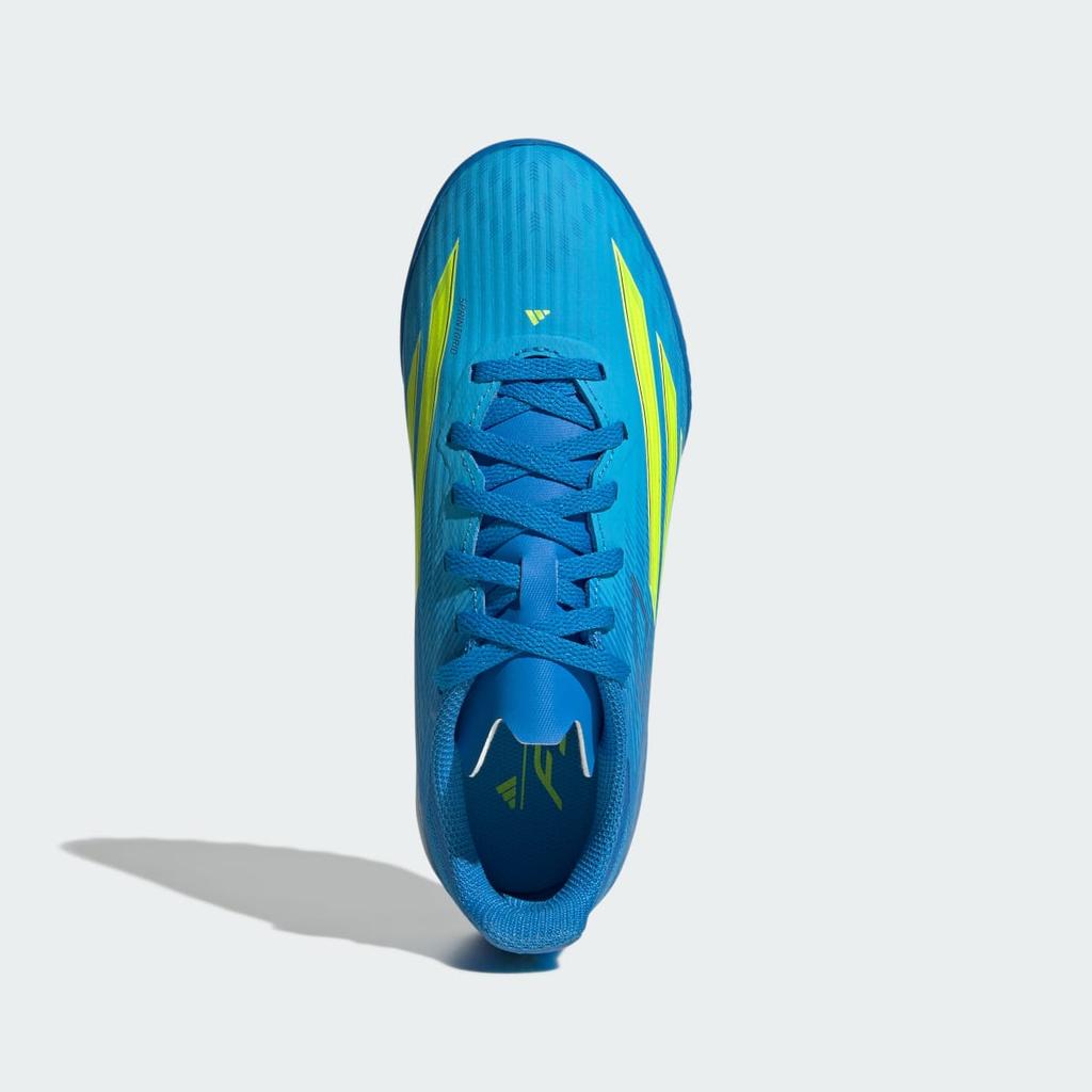 adidas F50 LEAGUE Turf Football Kids JR9017 Kids' Performance Sports Shoes Lucid Ray Blue / Team Solar Yellow 2 / Lucid Aquamarine