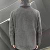 Herren Stehkragen Hoodies Pullover Casual Plüsch und dicke Jacke Mantel