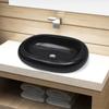 Day and Night - Oval Black Ceramic Washbasin