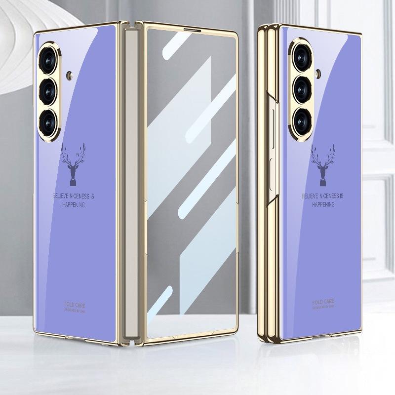 Samsung ZFold8Ultra Electroplated Anti-drop Mobile Phone Case Glass Pattern Folding Screen Hard Case