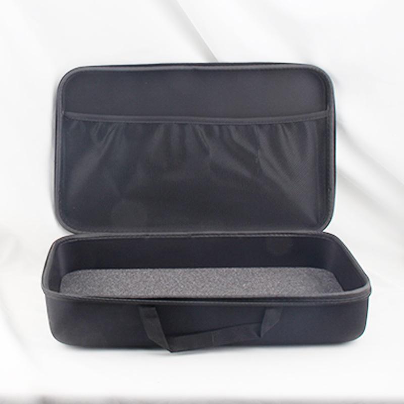 Square EVA Hard Shell Fishing Gear Bag 41x26x9.5cm - Sponge Rod Reel Accessories Tool Box Black
