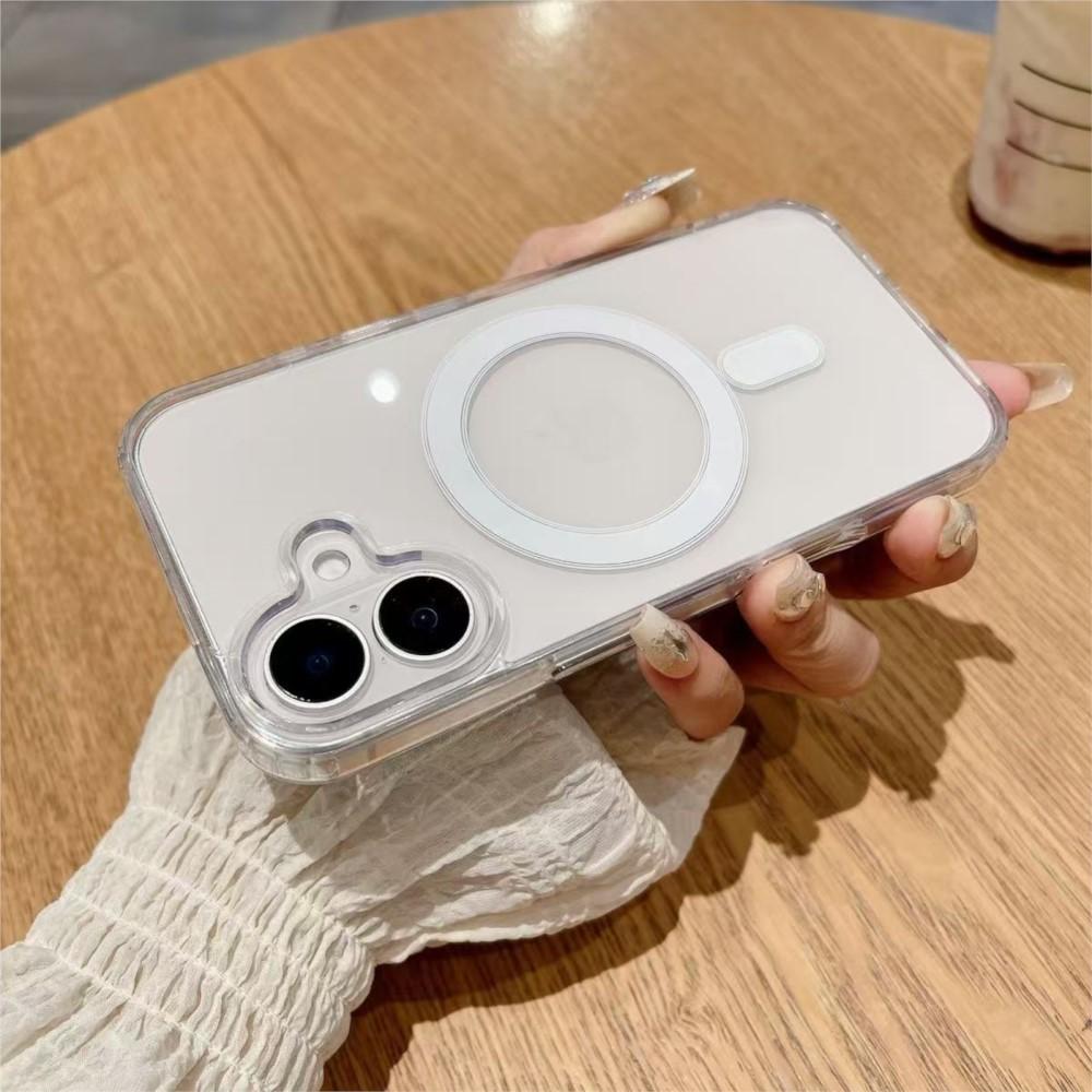 

Magnetic For Magsafe Case For iPhone17 Air 16 15 14 13 12 11 Pro Max Plus Mini 16E Shockproof Clear PC Hard Cover Soft Shell for iPhone 12 Mini