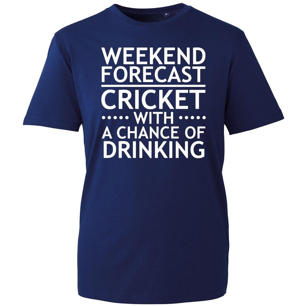 Weekend Forecast Cricket With A Chance Of Drinking T Shirt Unisex Funny Beer Top S