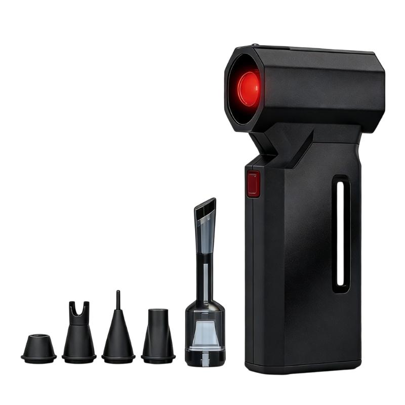 

Powerful 100000 RPM Handheld Turbos Fan Featuring 5 Adjusted Turbos Mode And LED Light USB C Charging And Accessories