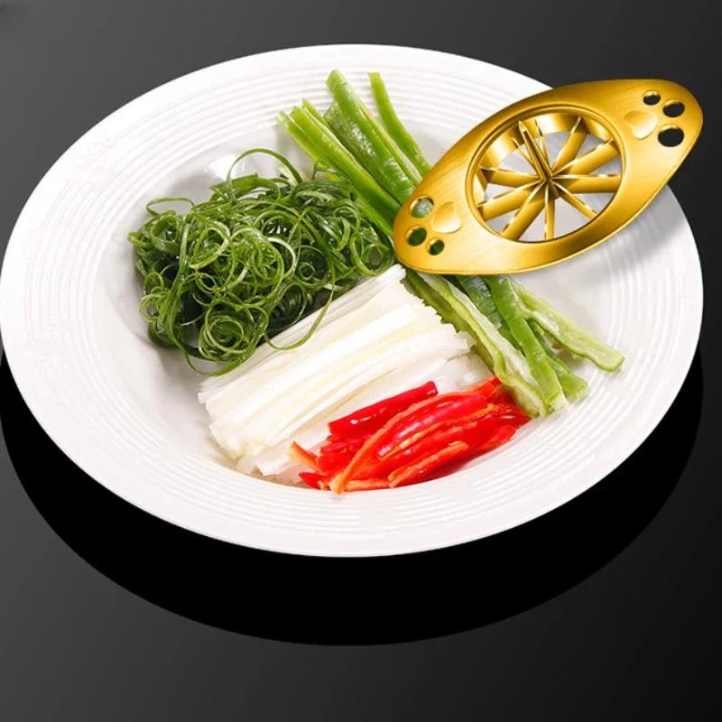 304 Stainless Steel Slicer Vegetable Cutter Kitchen Gadget for Onion Potato Carrot Easy Use Efficient Home Cooking Tool