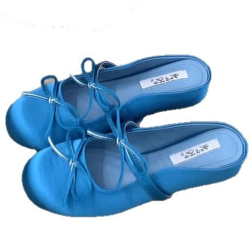 French outer half slippers inner height increase 2025 summer new gentle fairy style single shoes bow cool slippers woman