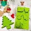 Christmas Silicone Baking Mold Classic Green Christmas Tree/Pendant MoldChocolate Cake Jelly Mold SiliconeSuitable for Christmas