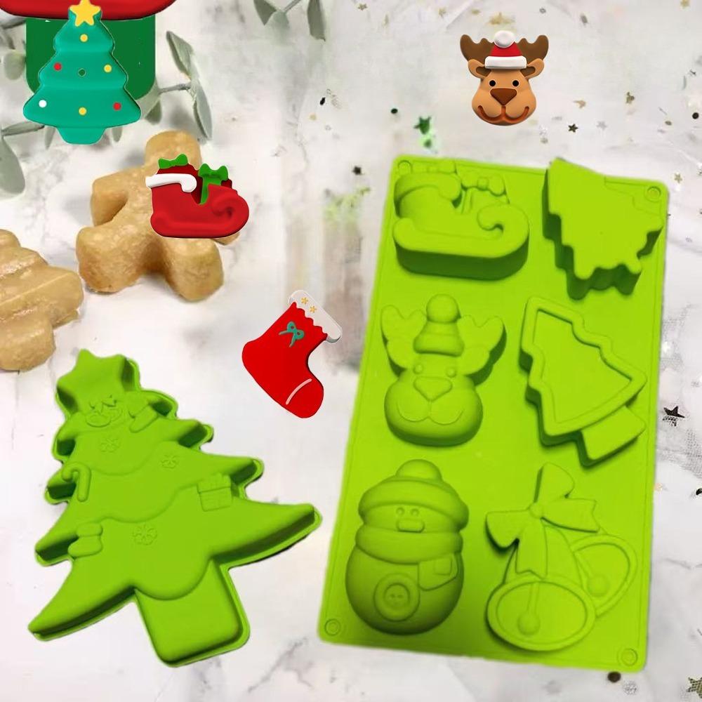 Christmas Silicone Baking Mold Classic Green Christmas Tree/Pendant MoldChocolate Cake Jelly Mold SiliconeSuitable for Christmas