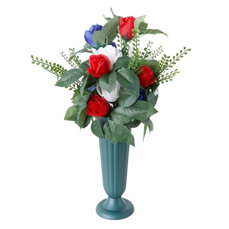 

Cemetery Tombstone Flower Saddles Artificial Cemetery Flower Arrangement Artificial Flower Bouquets for Grave Decoration