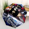Power Rangers Poster Automatic Opening and Closing Umbrella, Lightweight 3-Fold, With Cute Cartoon Characters, Suitable for Home, Outdoor and Daily Us