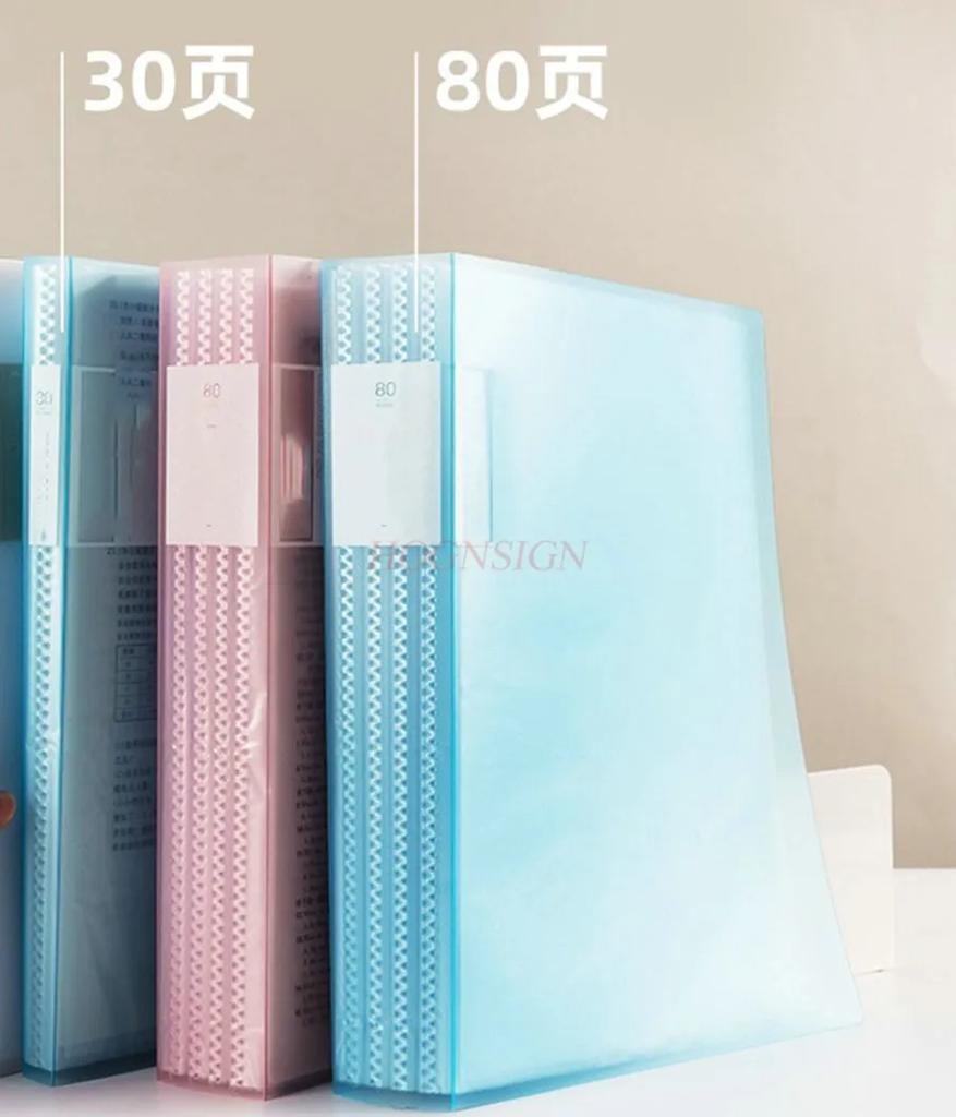 Test Paper Storage Book, Information Book Folder A4, Transparent Multi-layer Insert Booklet, Large Capacity