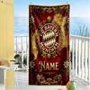 Fc Bayern Munich Crest Customize Your Name Beach Towel Super Soft Microfiber Quickdry Fabric Suitable for Swimming Gym Camping Yoga Vacation