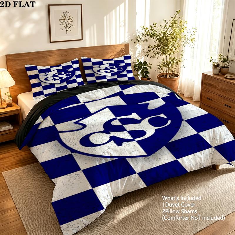 Club Sport Cartagines Pattern Bedding Set Quilt Cover Pillowcase Home Decor Gift (1 * duvet cover + 2 * pillowcase, without core)